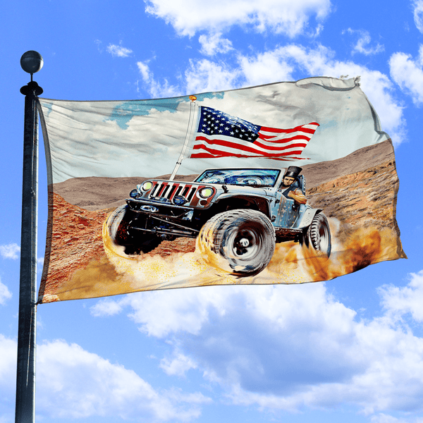 Abe Jeep Jump - Flag