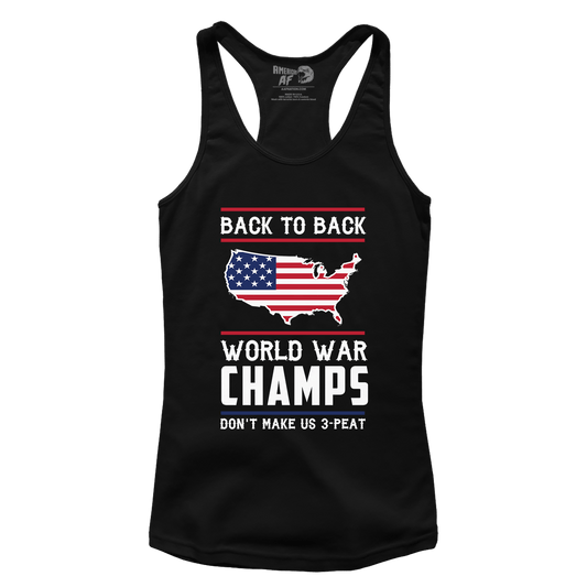 T-shirt Premium Ladies Racerback Tank / Black / XS Back-To-Back World War Champs! V2 (Ladies)