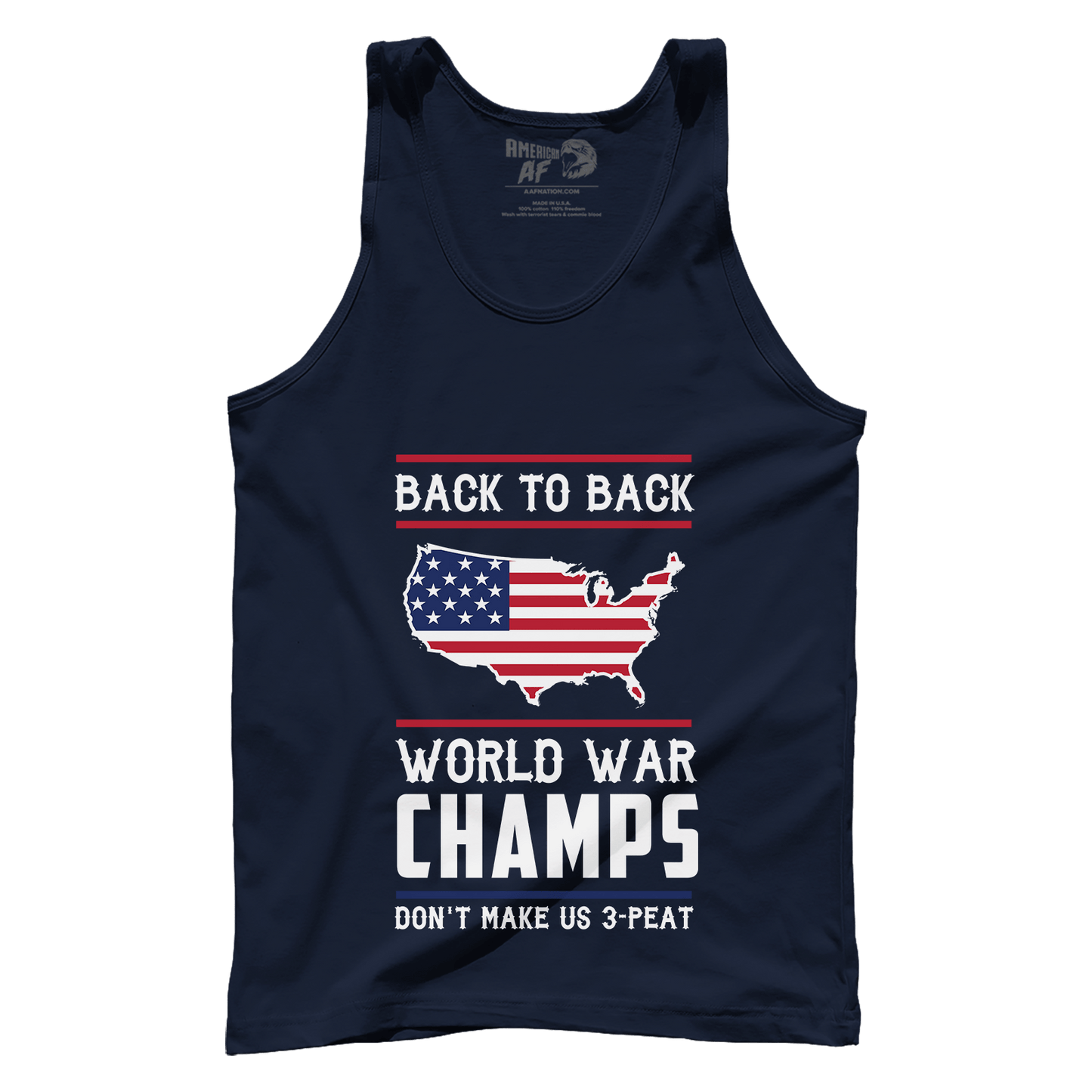 T-shirt Premium Mens Tank / Navy / S Back-To-Back World War Champs! V2