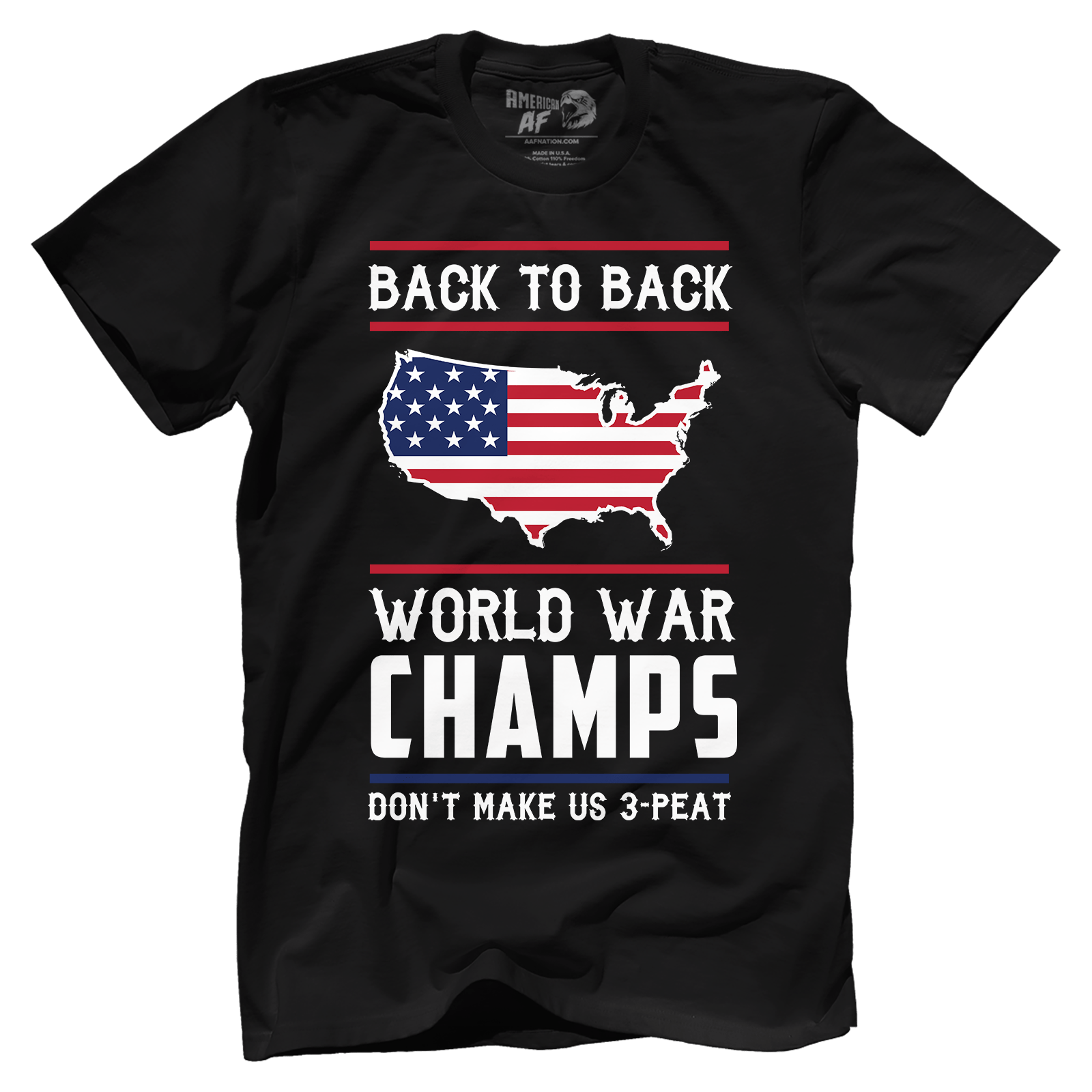 Back to Back World War Champs V2 Premium Mens Shirt Black XL