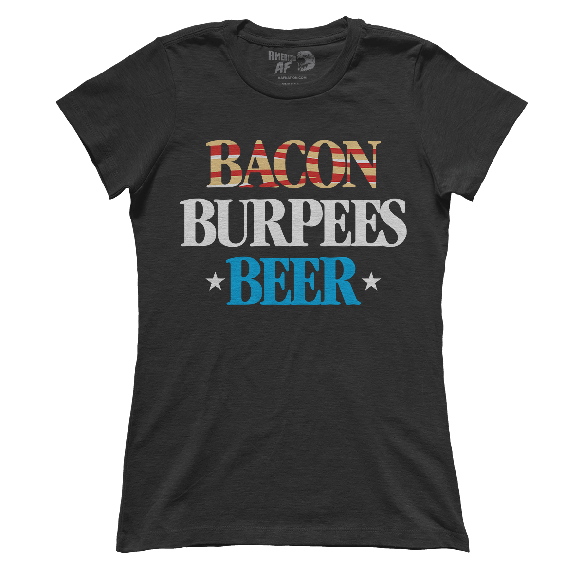 T-shirt Premium Ladies Tee / Black / S Bacon, Burpees, Beer (Ladies)