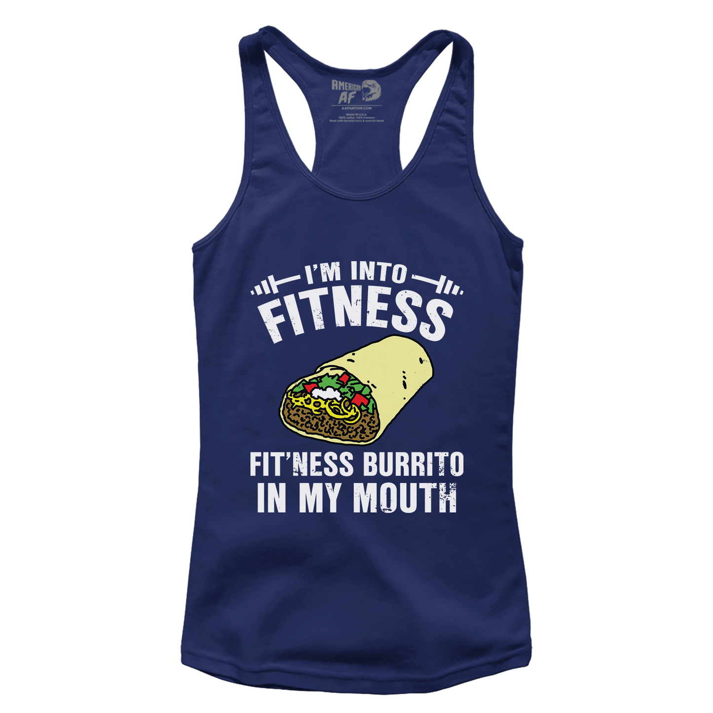 T-shirt Premium Ladies Racerback Tank / Navy / XS Fitness Burrito (Ladies)