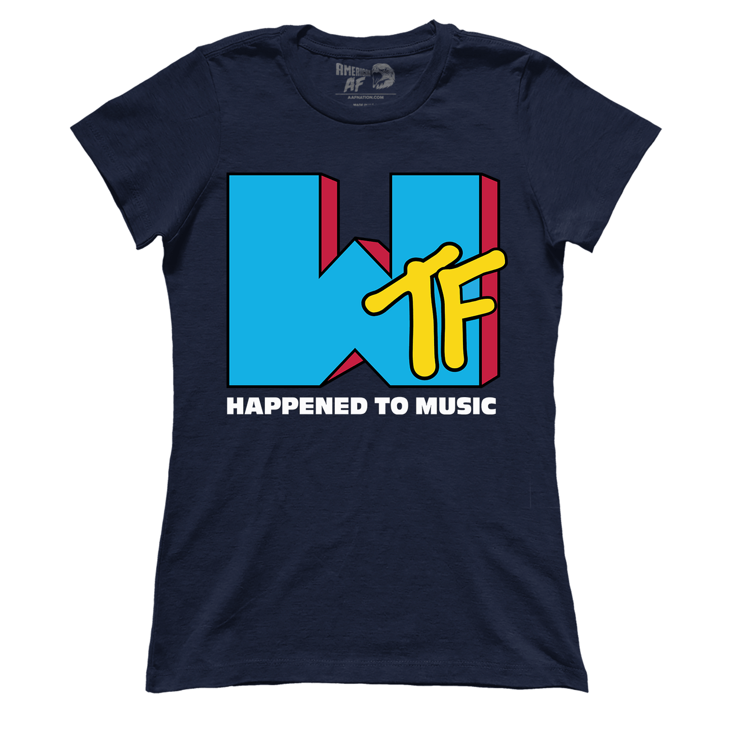 T-shirt Premium Ladies Tee / Navy / XS WTF Happened To Music (Ladies)