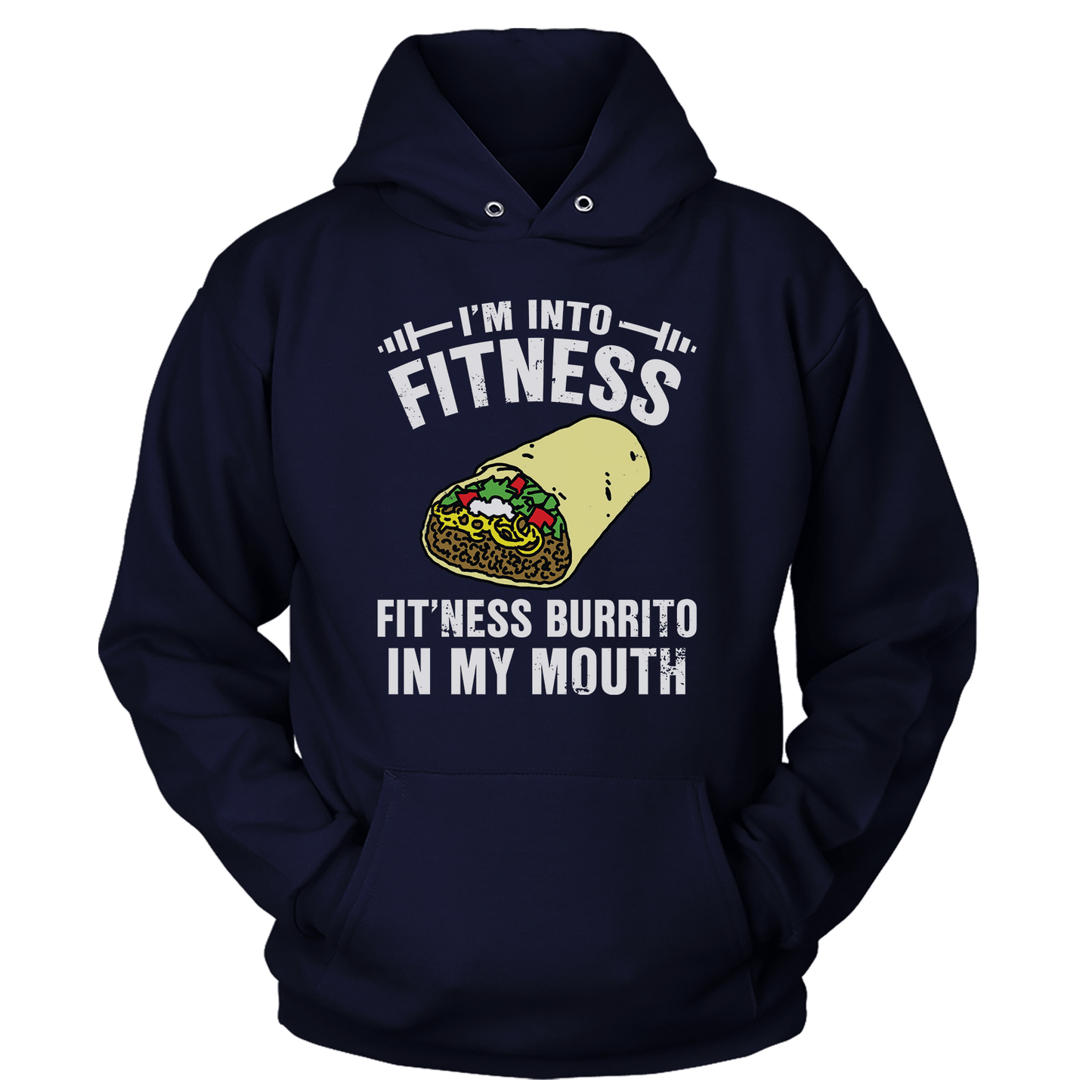 T-shirt Unisex Hoodie / Navy / S Fitness Burrito (Ladies)
