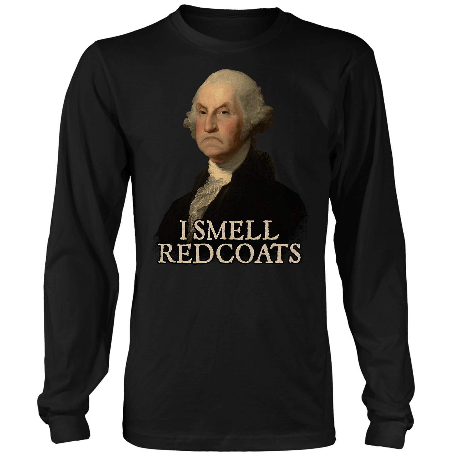 T-shirt Mens Long Sleeve / Black / S I Smell Red Coats