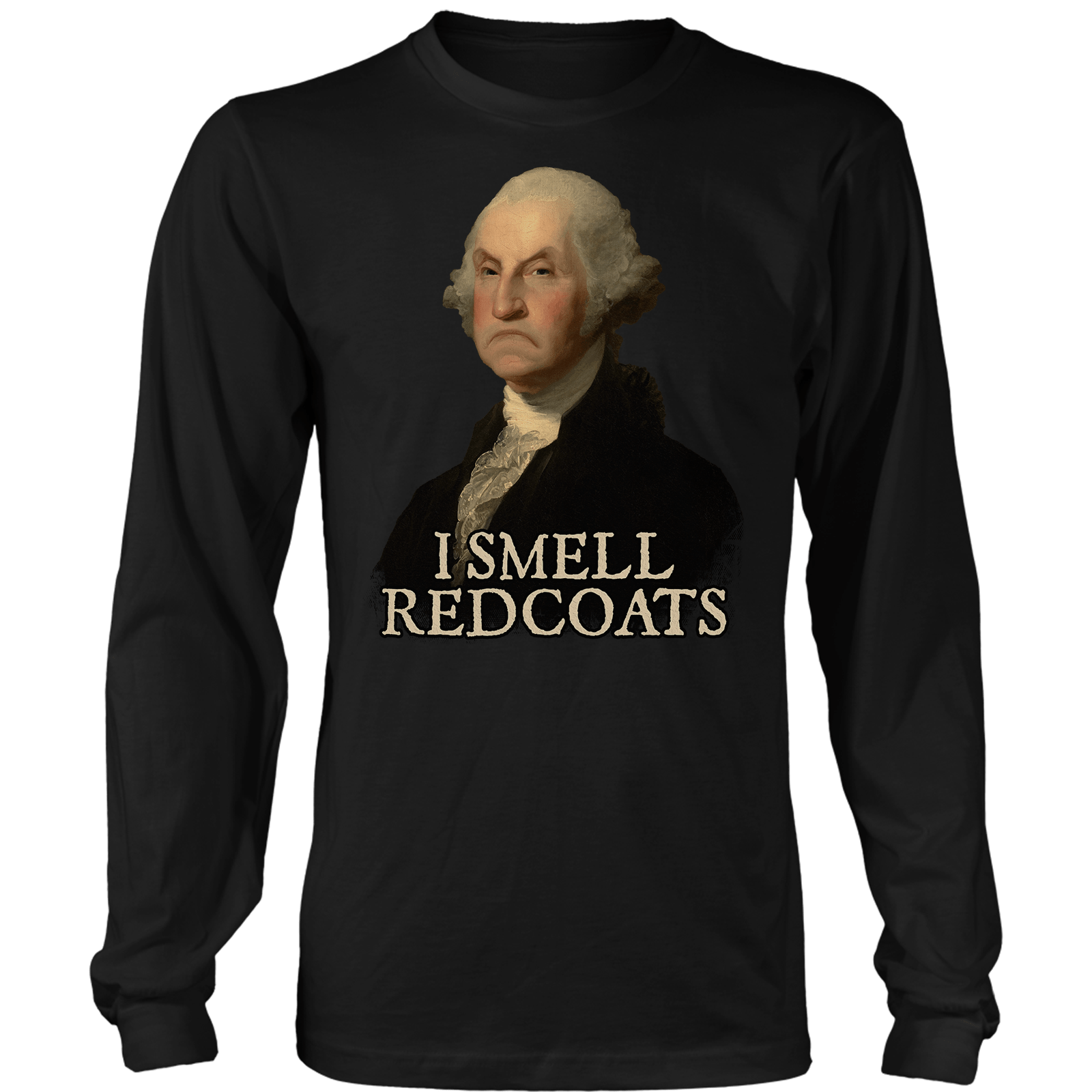 T-shirt Mens Long Sleeve / Black / S I Smell Red Coats