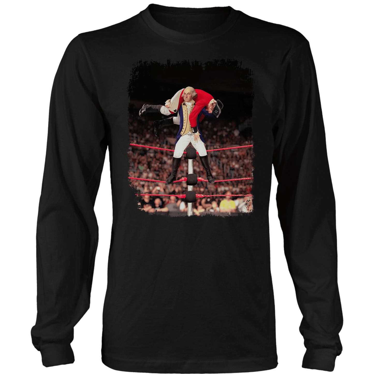 T-shirt Mens Long Sleeve / Black / S George Washington Wrestling V2