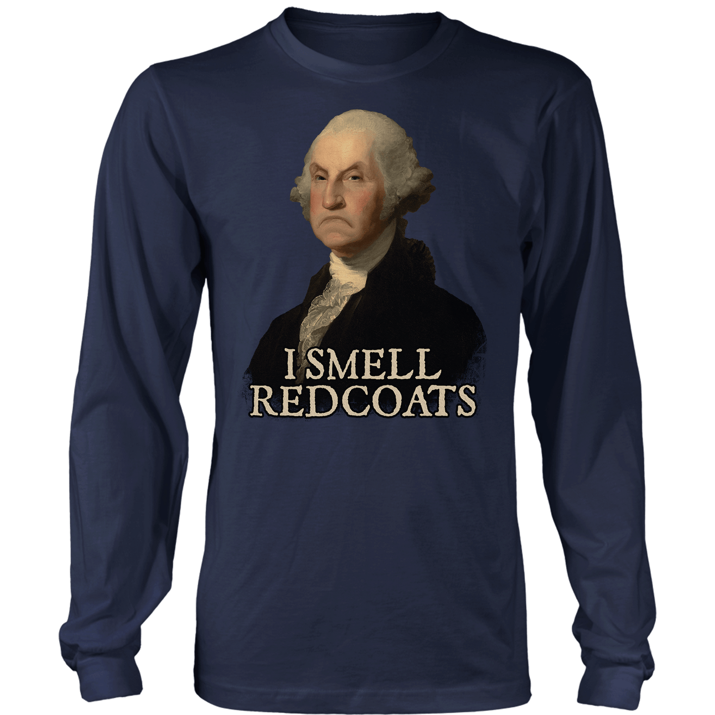 T-shirt Mens Long Sleeve / Navy / S I Smell Red Coats