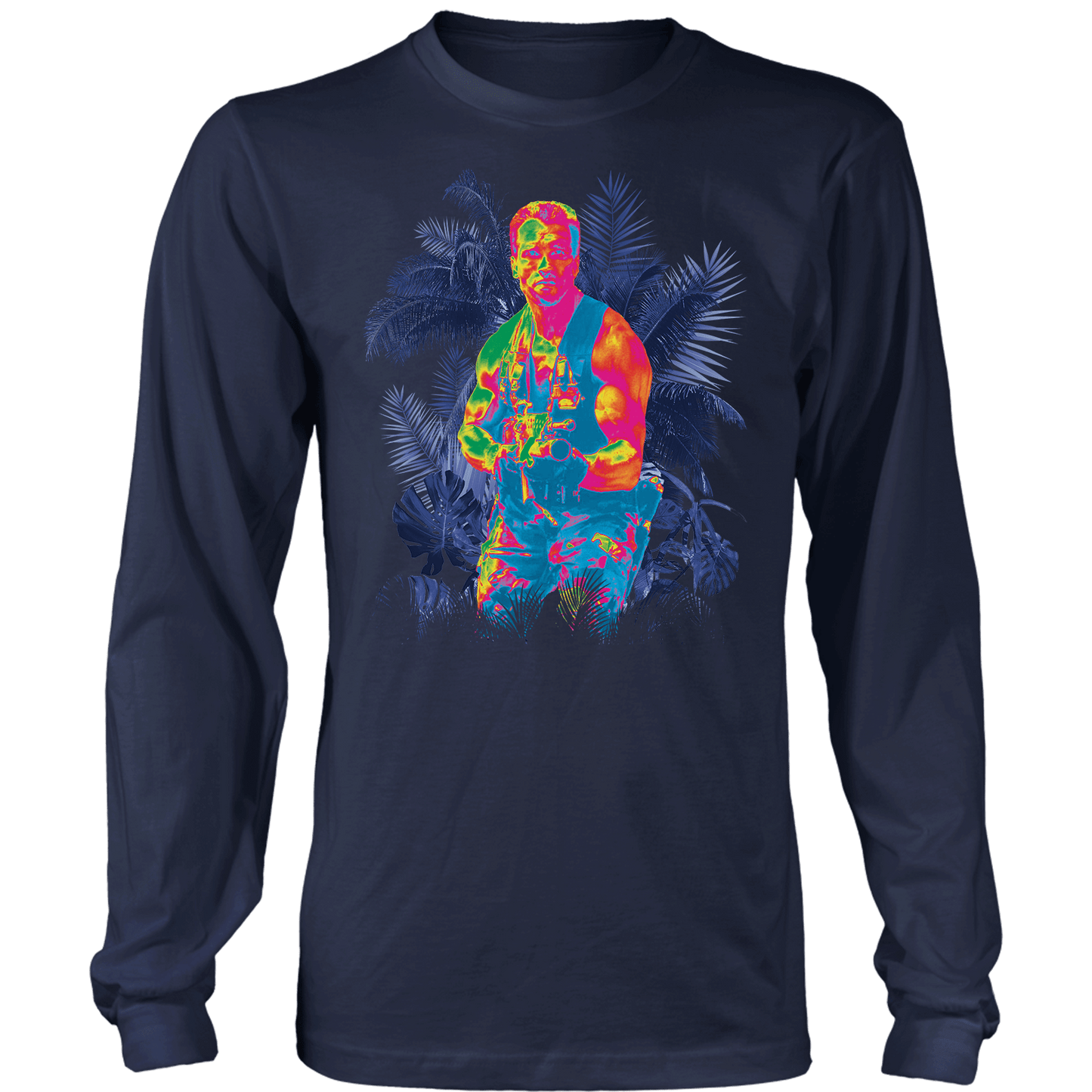 T-shirt Mens Long Sleeve / Navy / S Predator Vision V1