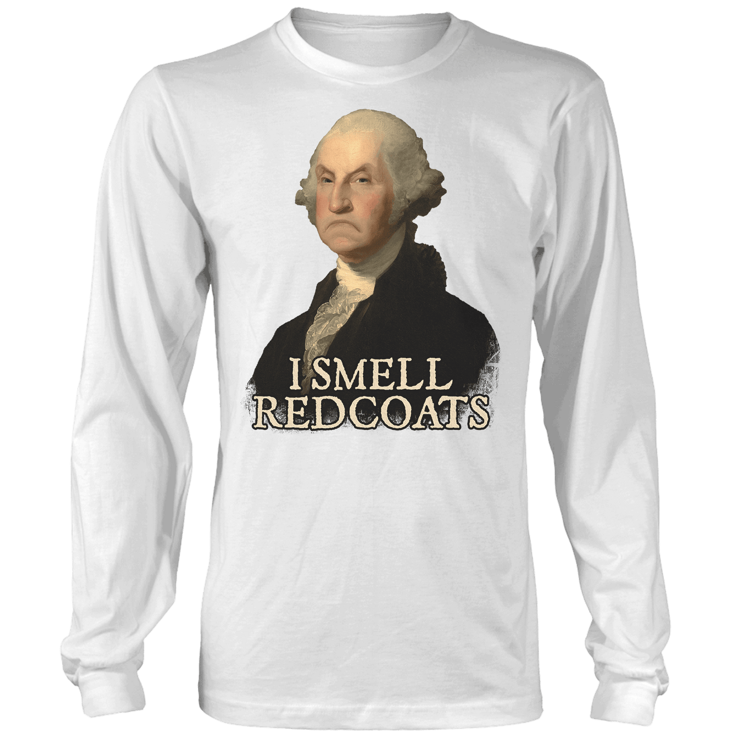 T-shirt Mens Long Sleeve / White / S I Smell Red Coats