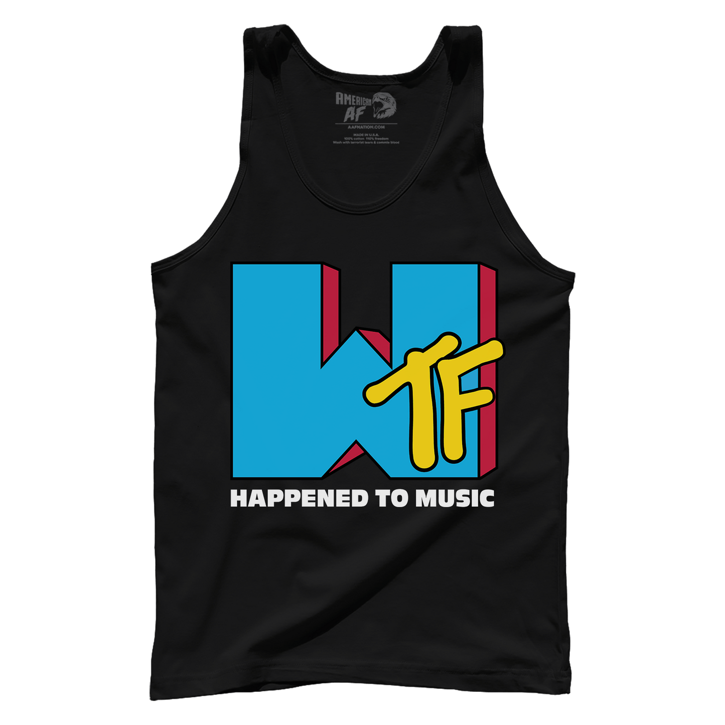 T-shirt Premium Mens Tank / Black / S WTF Happened To Music