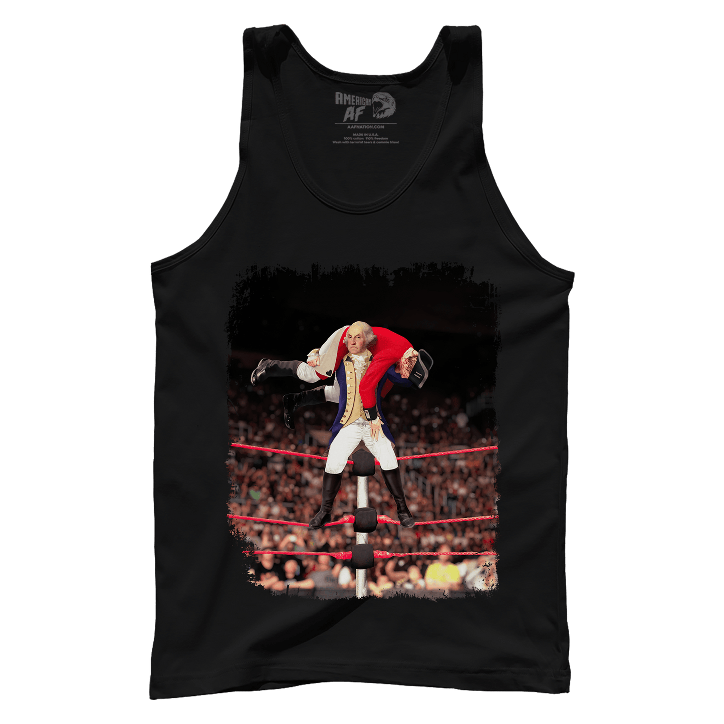 T-shirt Premium Mens Tank / Black / S George Washington Wrestling V2