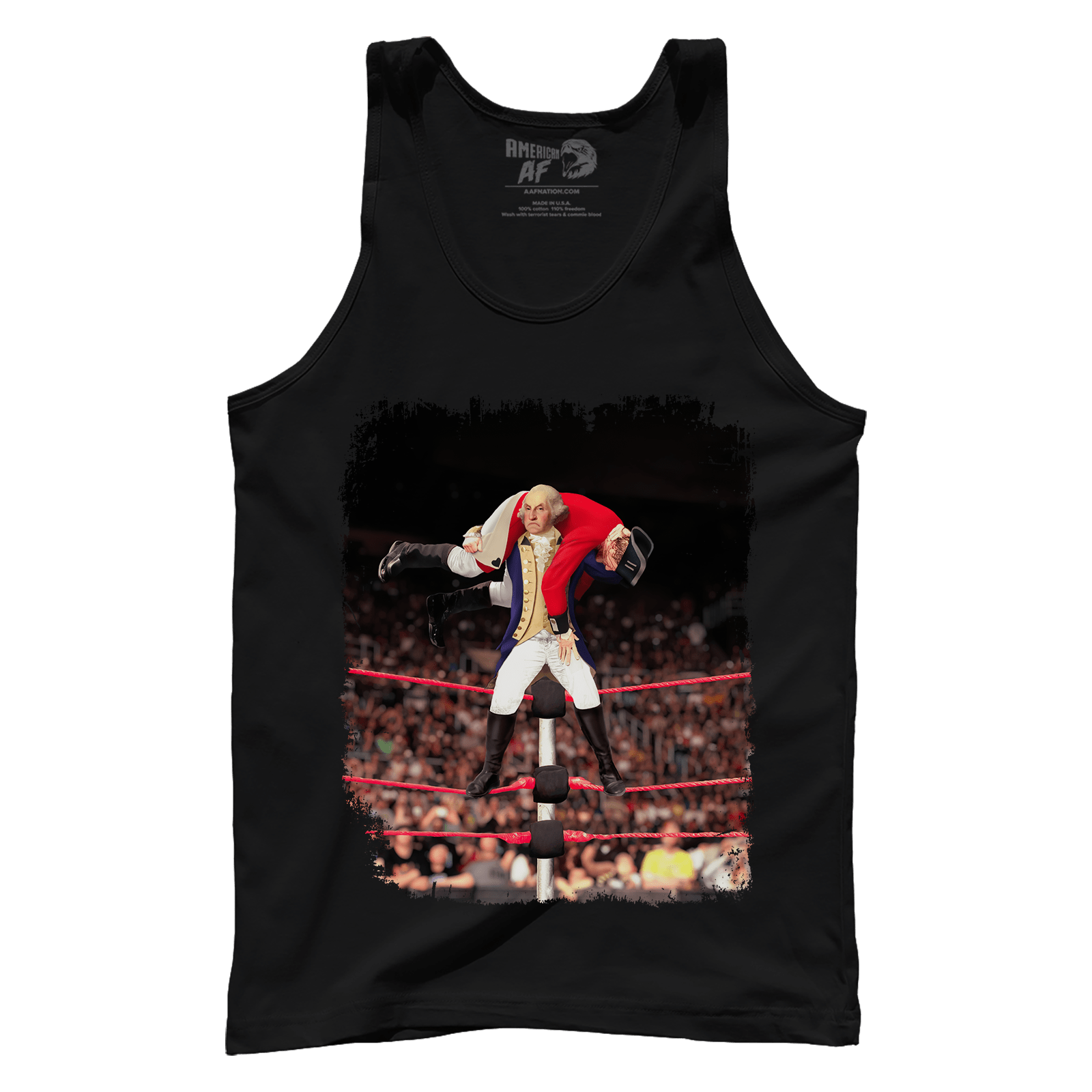 T-shirt Premium Mens Tank / Black / S George Washington Wrestling V2
