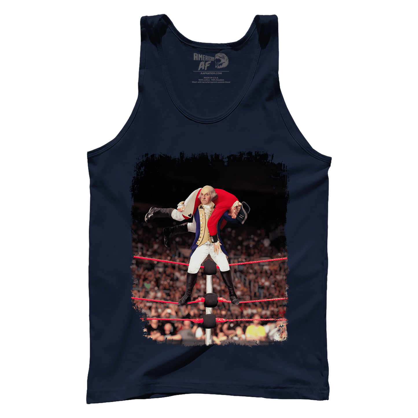 T-shirt Premium Mens Tank / Navy / S George Washington Wrestling V2