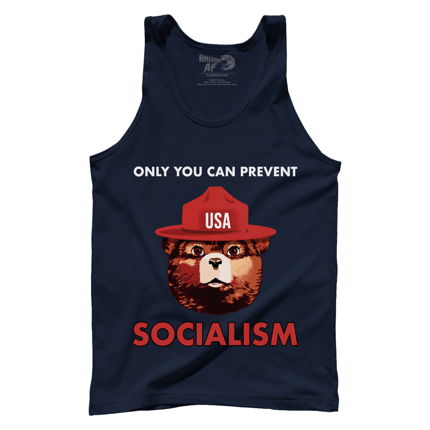 T-shirt Premium Mens Tank / Navy / S USA Bear