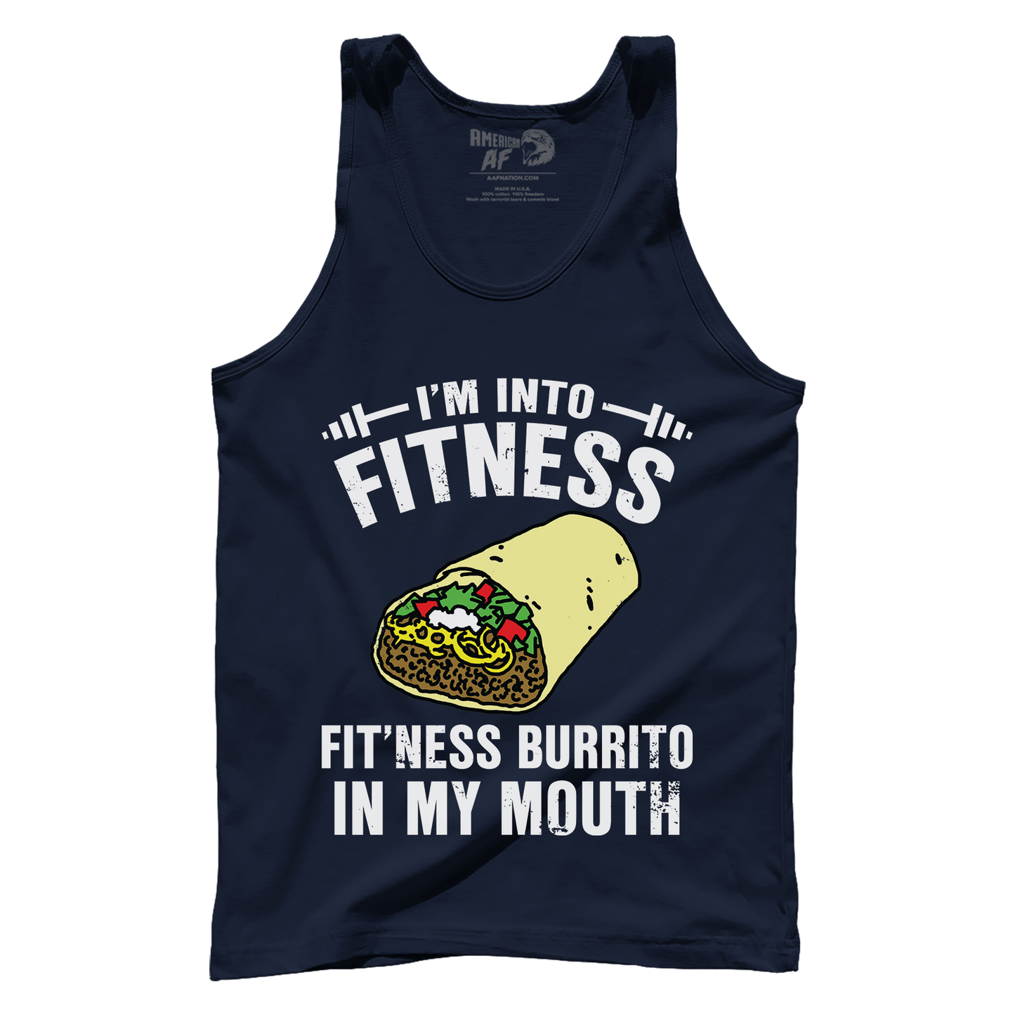 T-shirt Premium Mens Tank / Navy / S Fitness Burrito