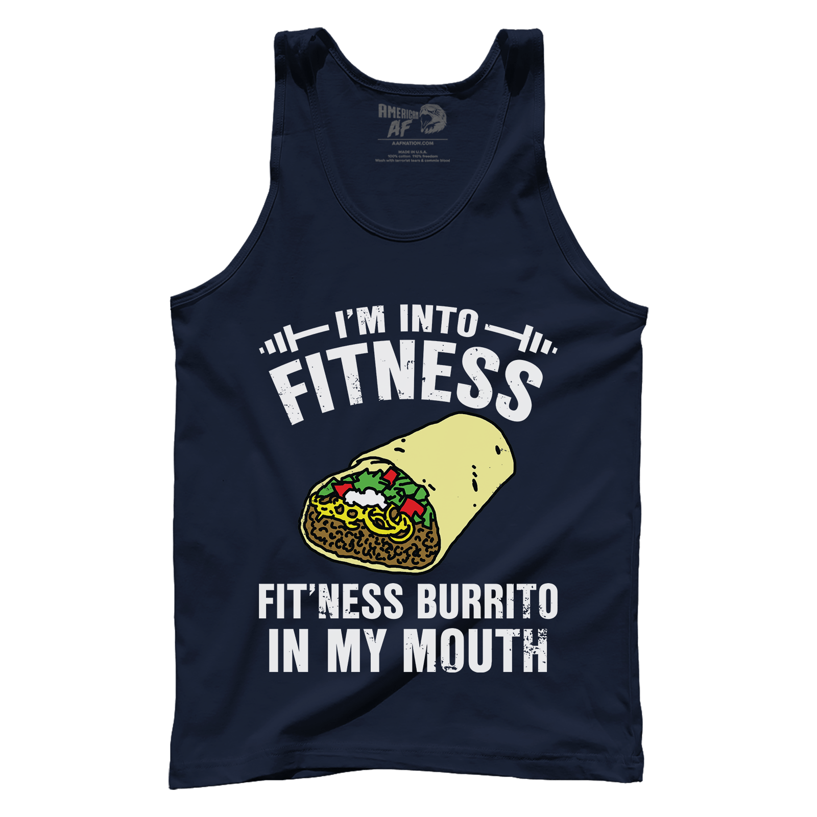 T-shirt Premium Mens Tank / Navy / S Fitness Burrito