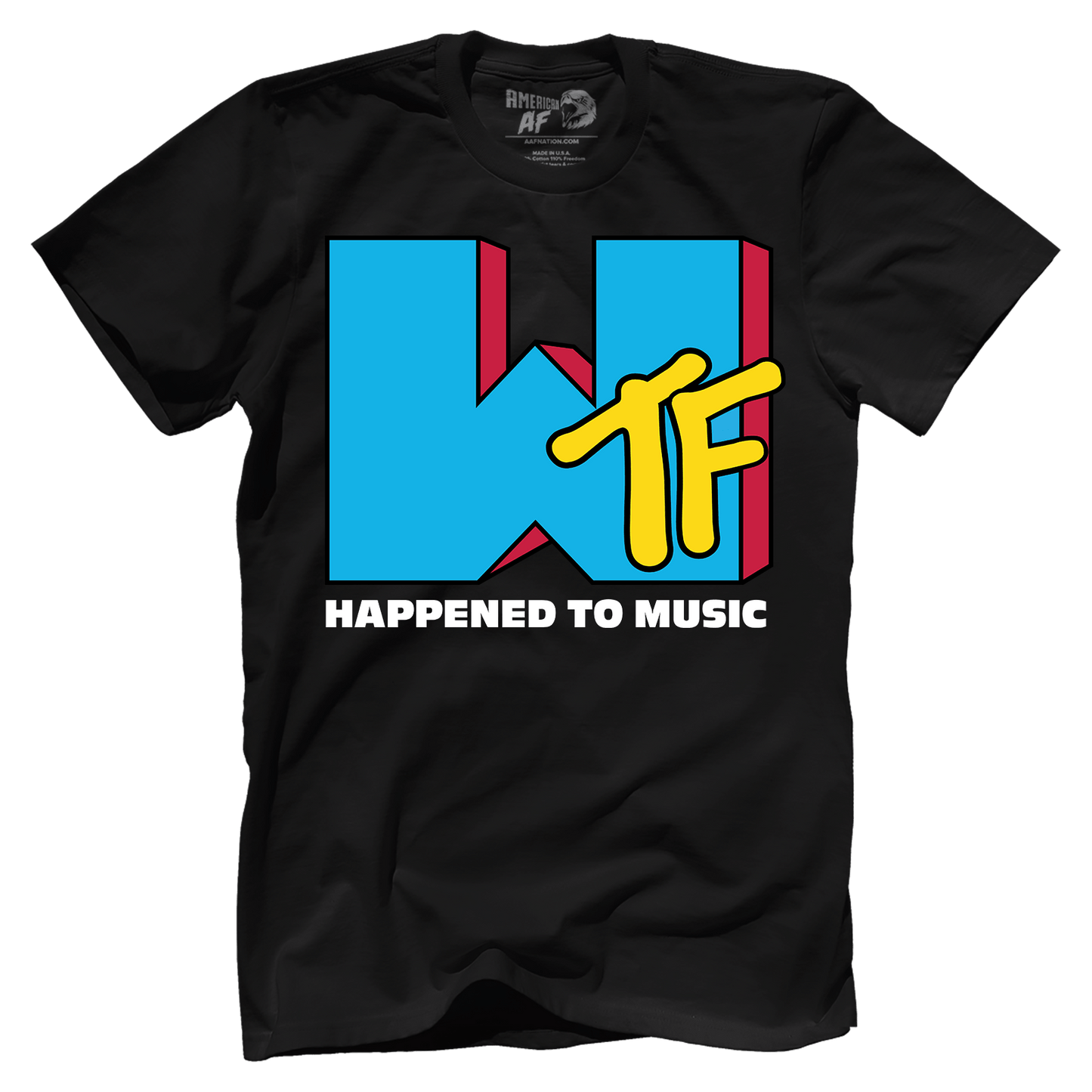 T-shirt Premium Mens Shirt / Black / XS WTF Happened To Music