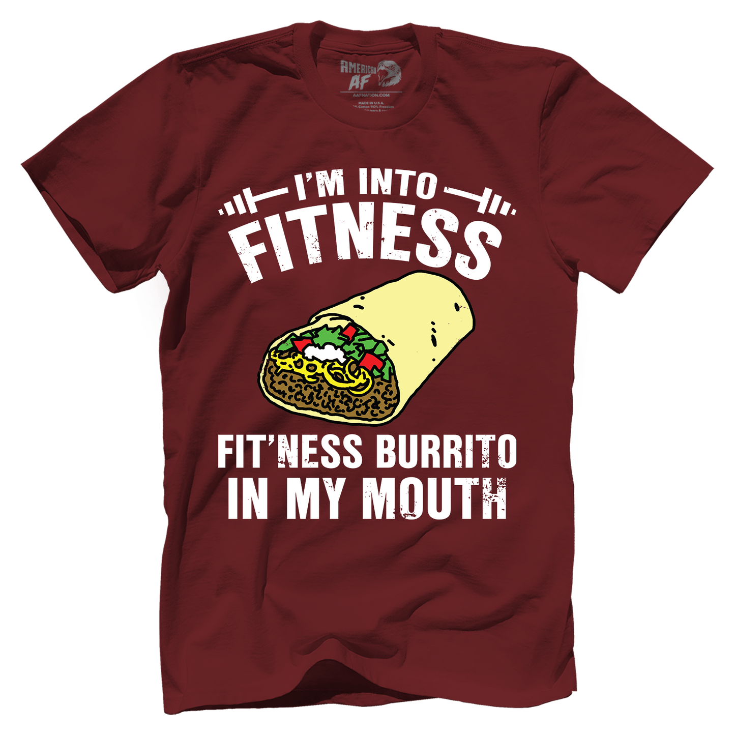 T-shirt Premium Mens Shirt / Maroon / XS Fitness Burrito