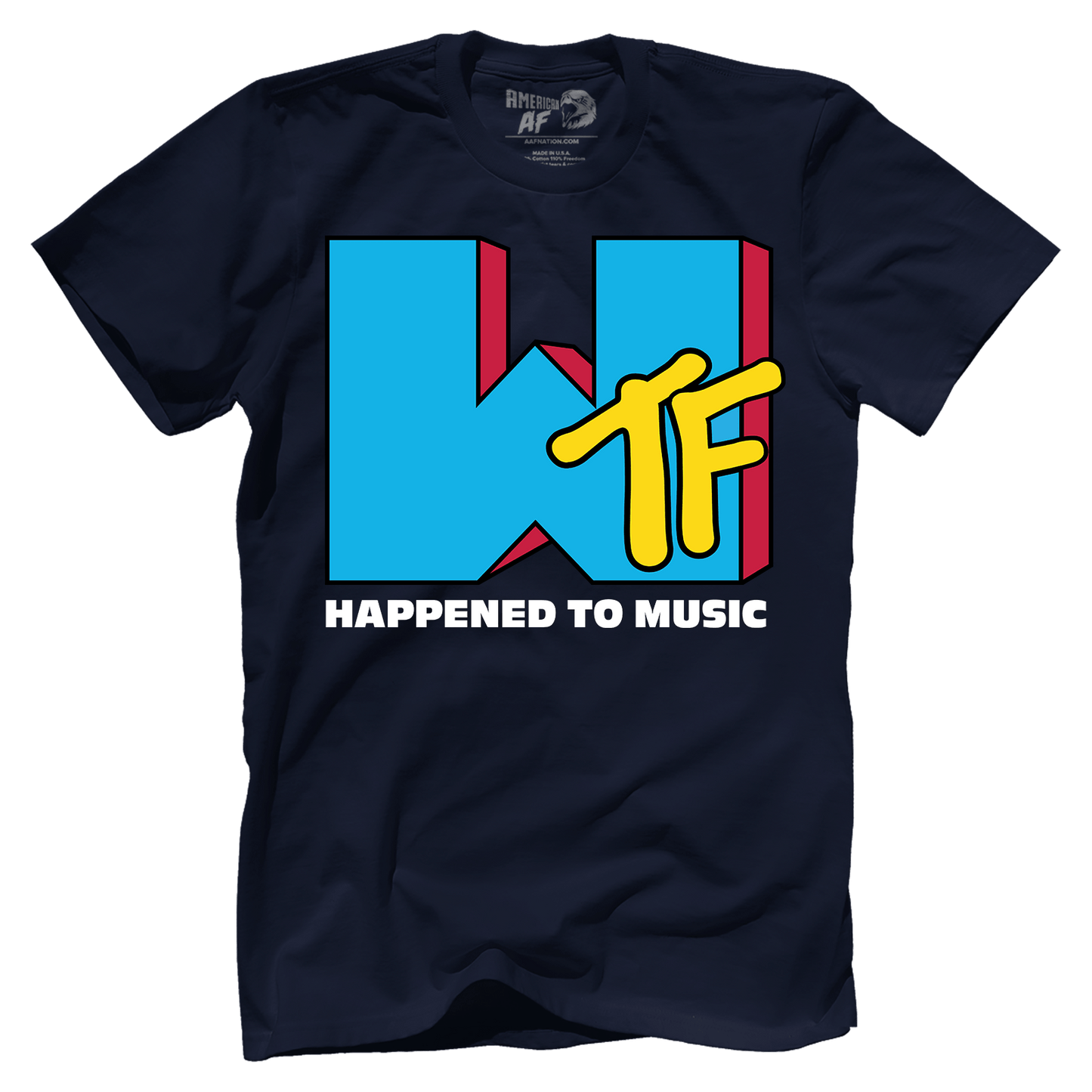 T-shirt Premium Mens Shirt / Navy / XS WTF Happened To Music