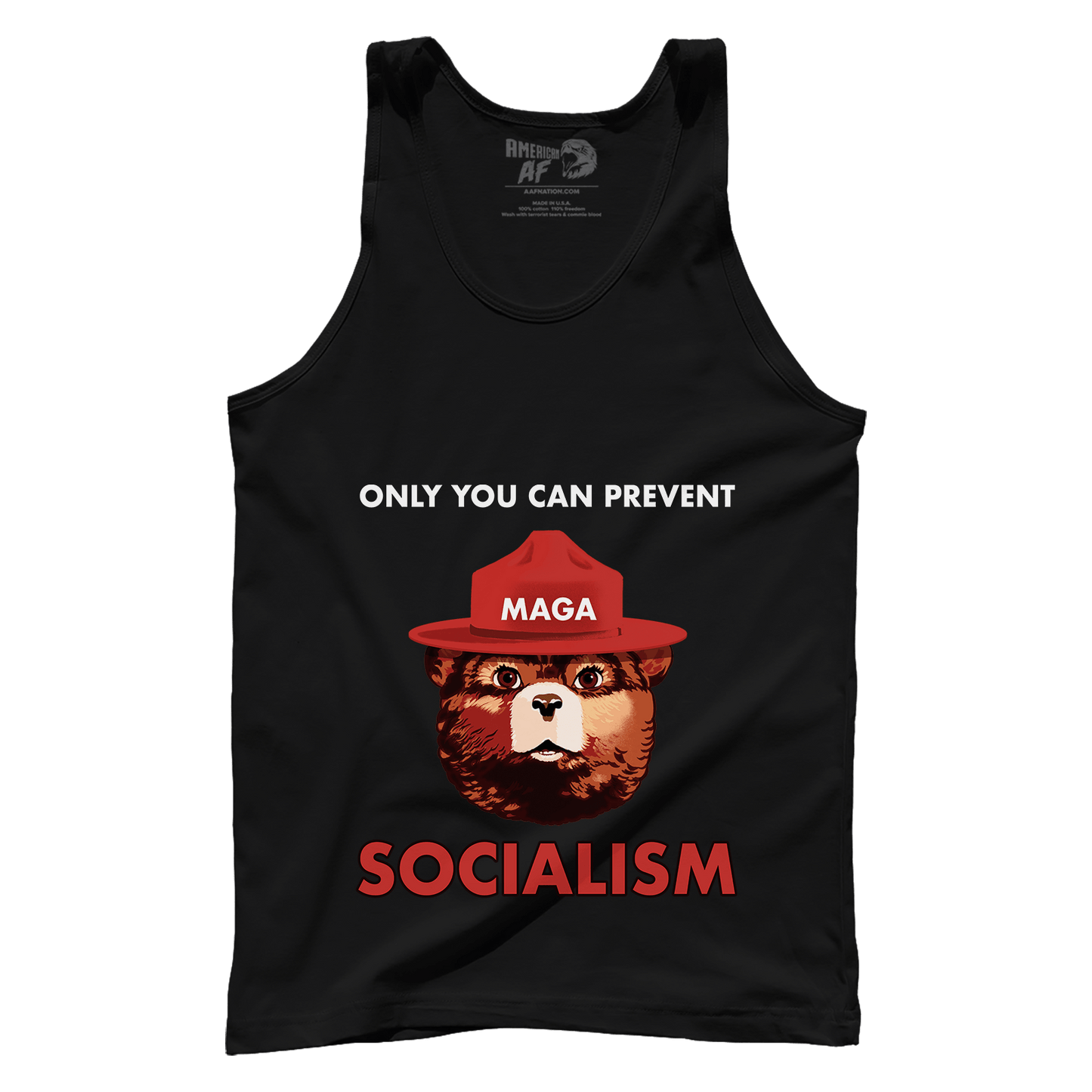 T-shirt Premium Mens Tank / Black / S MAGA Bear