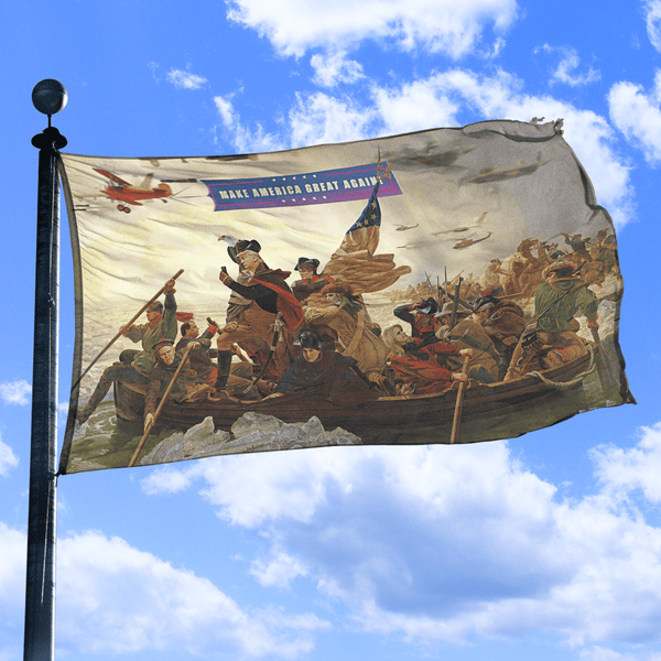 Trump Crossing Delaware - Flag