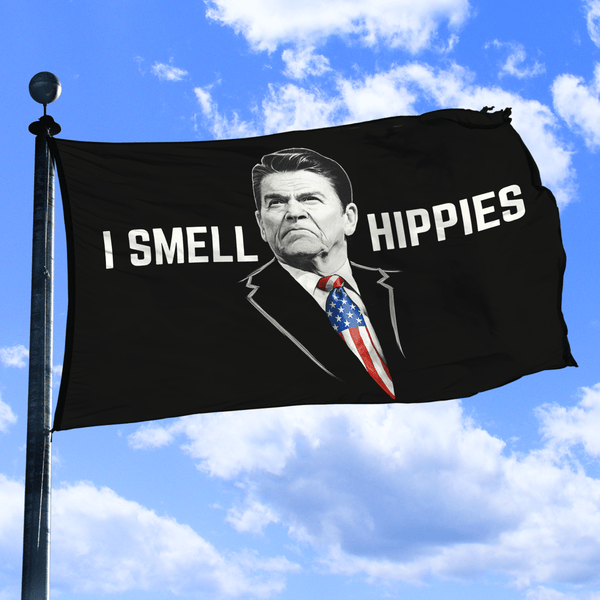 I Smell Hippies - Flag
