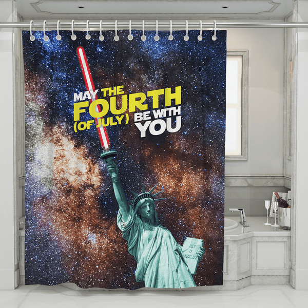 May The 4th (of July) Be With You - Shower Curtain