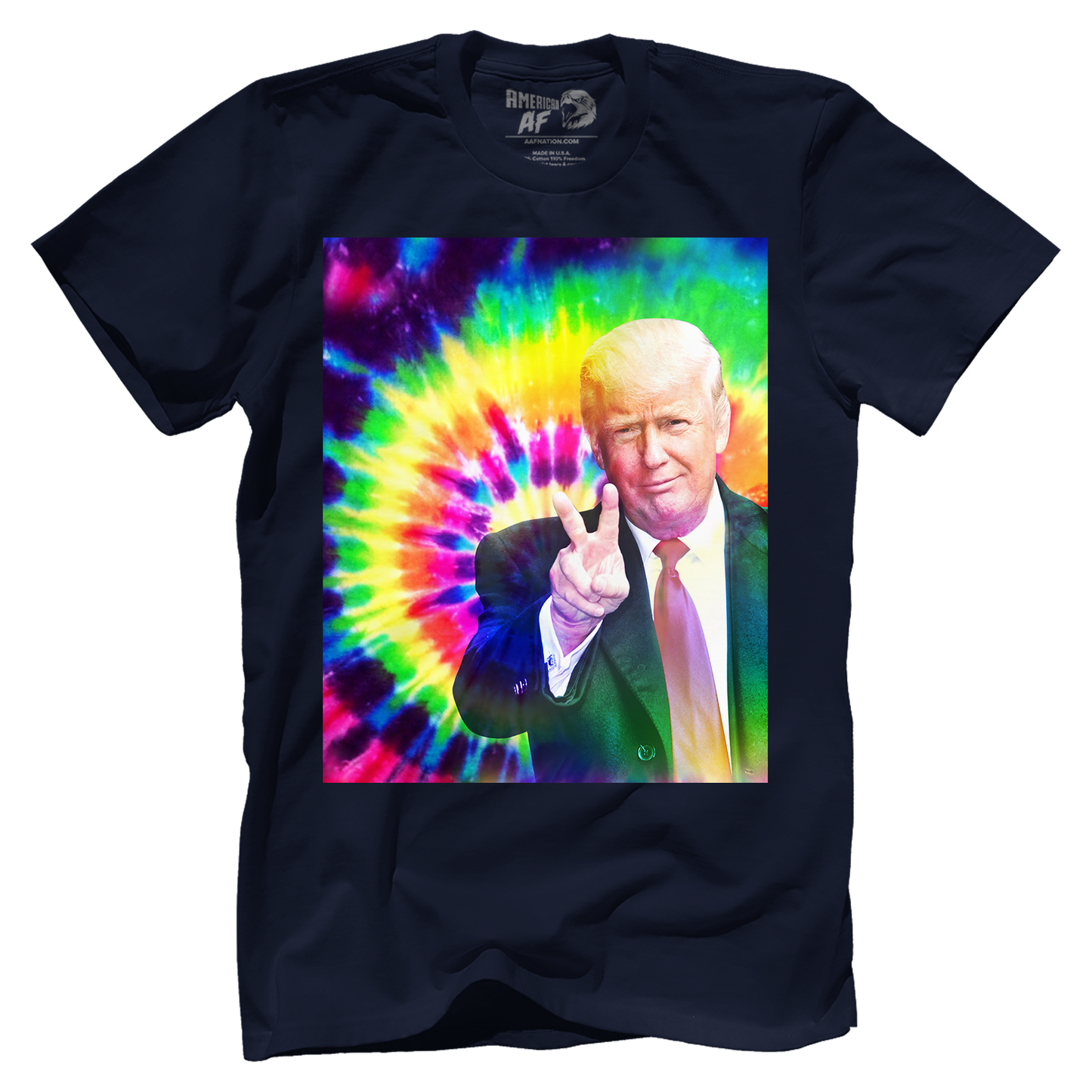 Dye-Sub Premium Mens Shirt / Navy / XS Trump Tie Dye