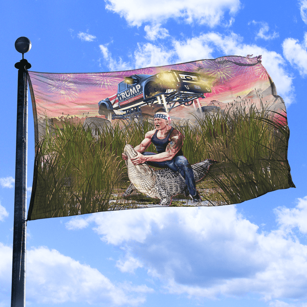 Trump Gator Wrestling - Flag