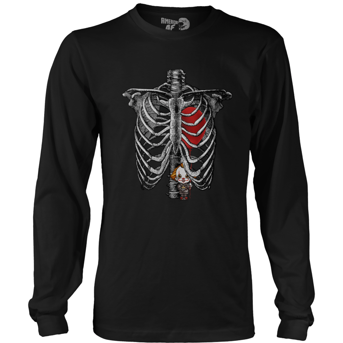 T-shirt Mens Long Sleeve / Black / S Pennywise Halloween