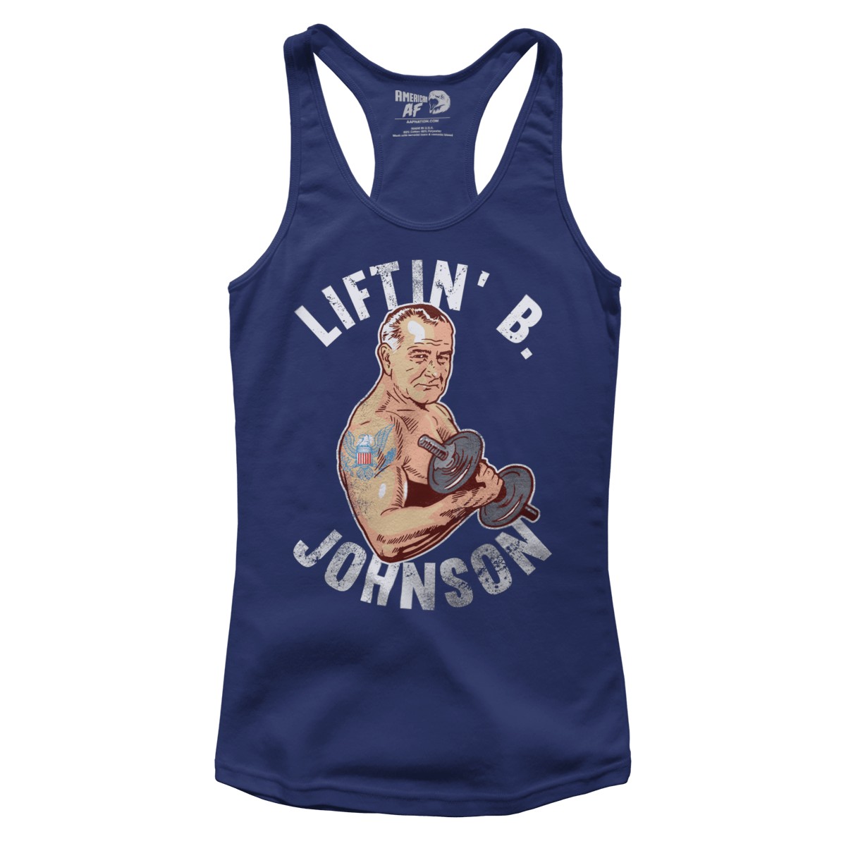 T-shirt Premium Ladies Racerback Tank / Navy / XS Liftin' B Johnson (Ladies)