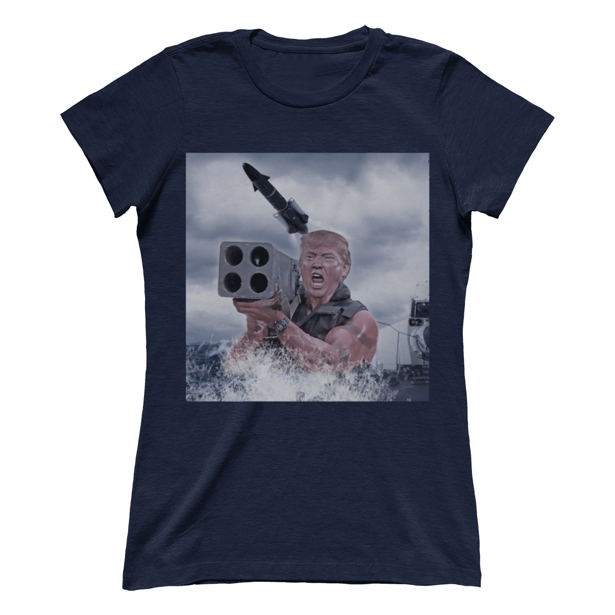T-shirt Premium Ladies Tee / Navy / S Warheads on Foreheads (Ladies)