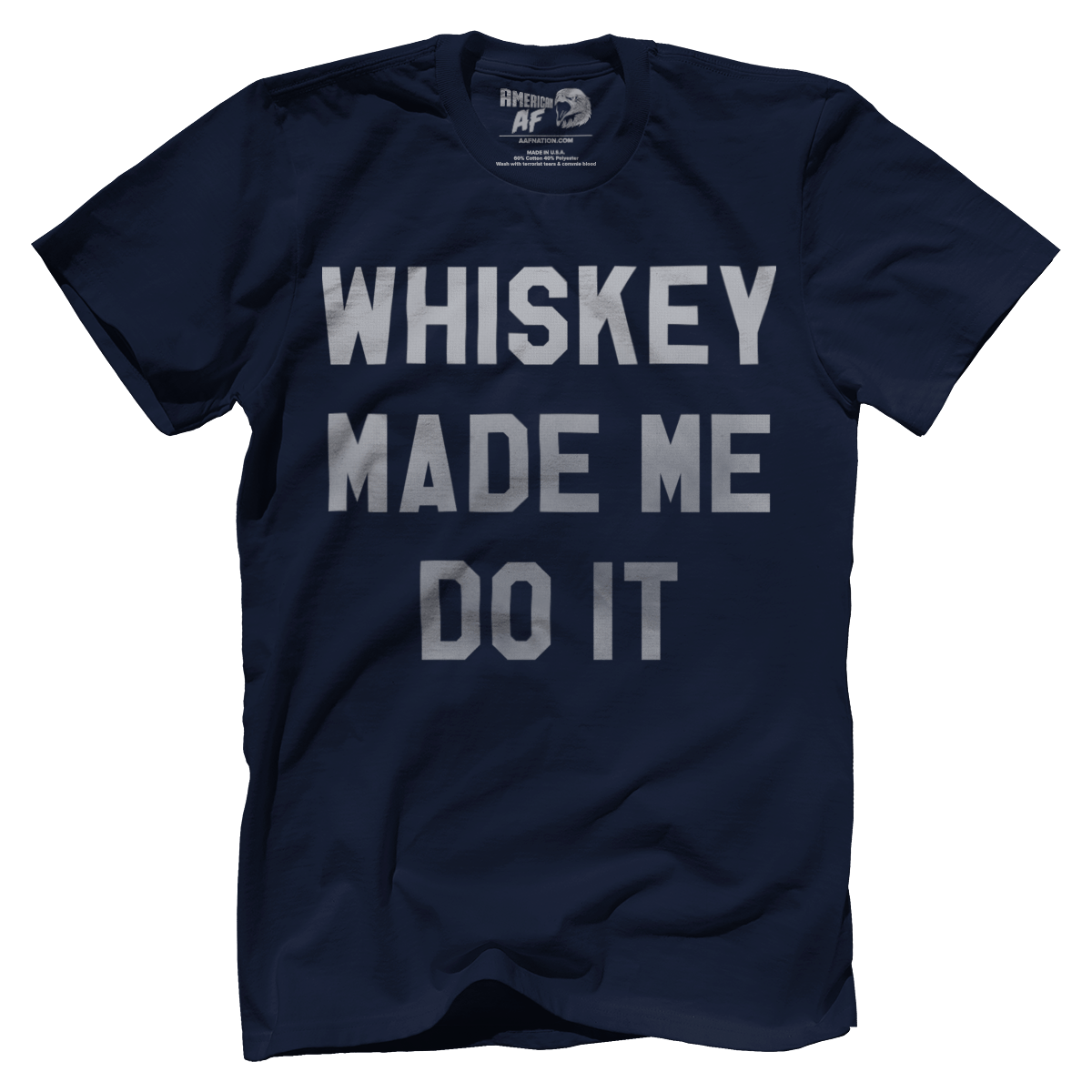 T-shirt Premium Mens Shirt / Navy / 5XL Whiskey Made Me Do It