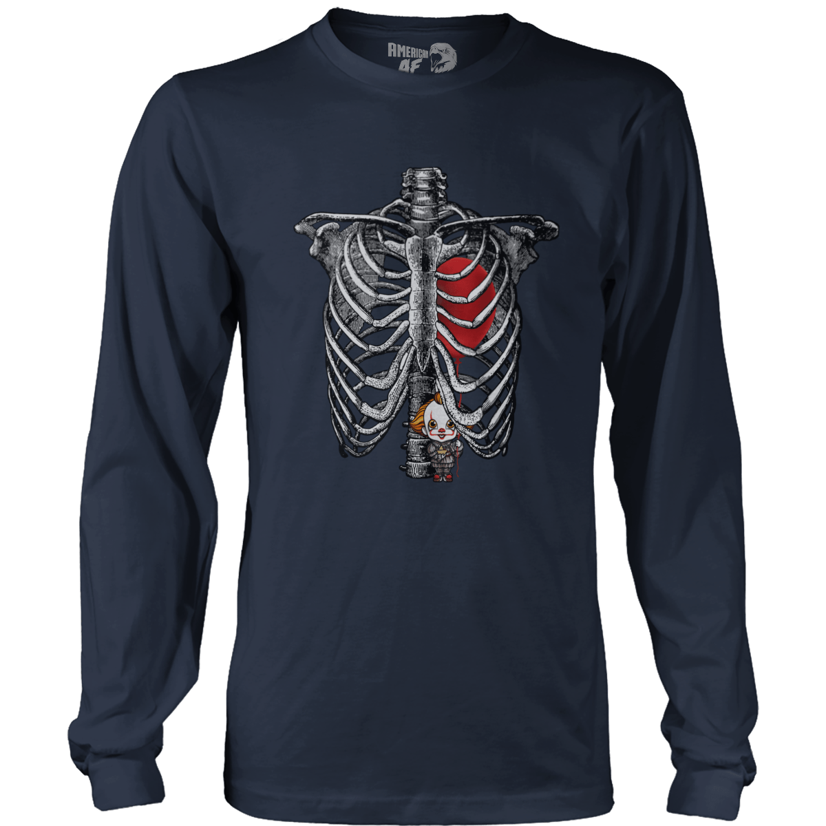 T-shirt Mens Long Sleeve / Navy / S Pennywise Halloween