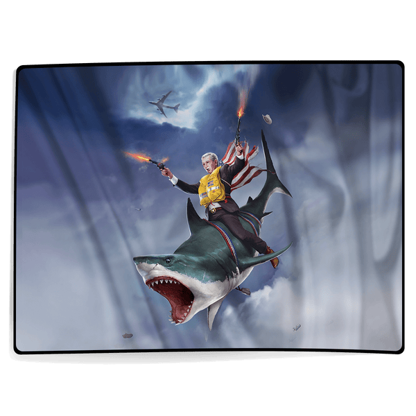 Cowboy Dubya The Shark Rider Blanket