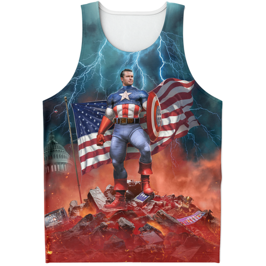 Pete Hegseth Captain America All Over Print Tank Top