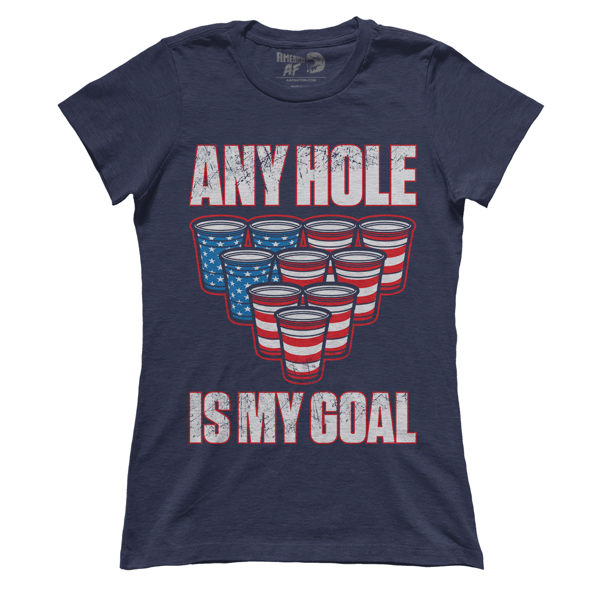 Apparel Premium Ladies Tee / Midnight Navy / XS Any Hole is My Goal (Ladies)