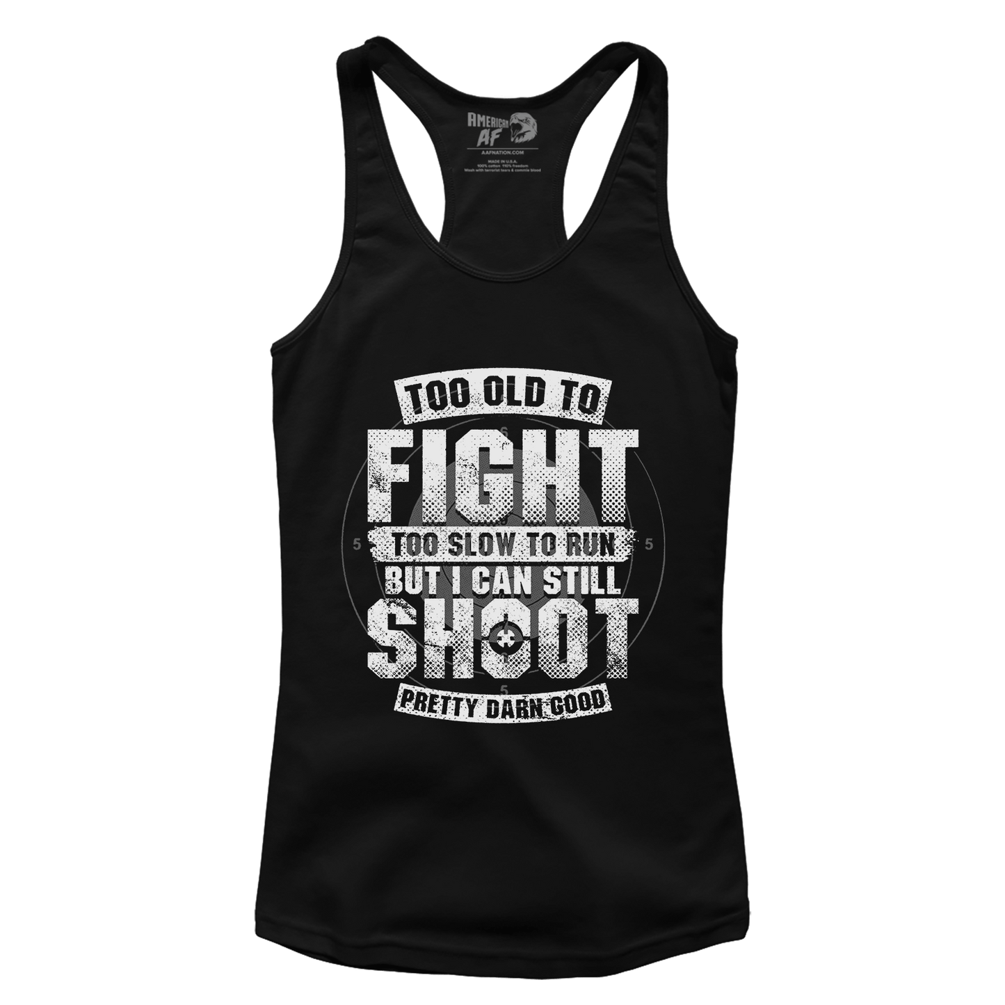 T-shirt Premium Ladies Racerback Tank / Black / XS Too Old To Fight (Ladies)