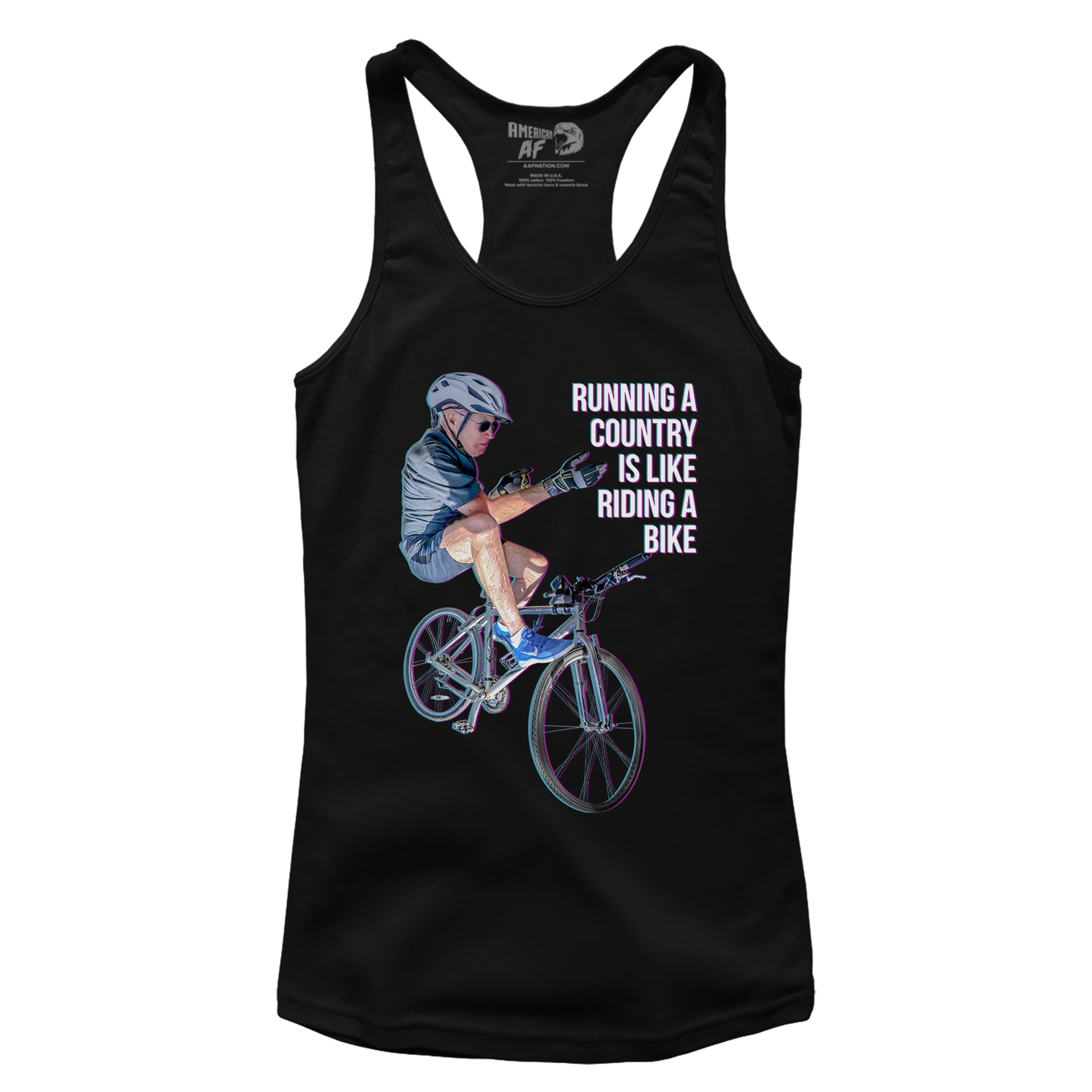 Weak Biden Bike Racerback Tank Top