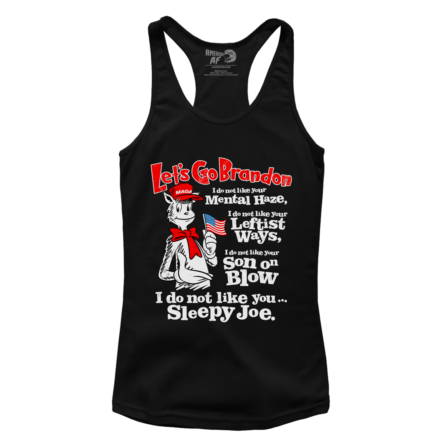 Apparel Premium Ladies Racerback Tank / Black / XS IDNL Sleepy Joe (Ladies)