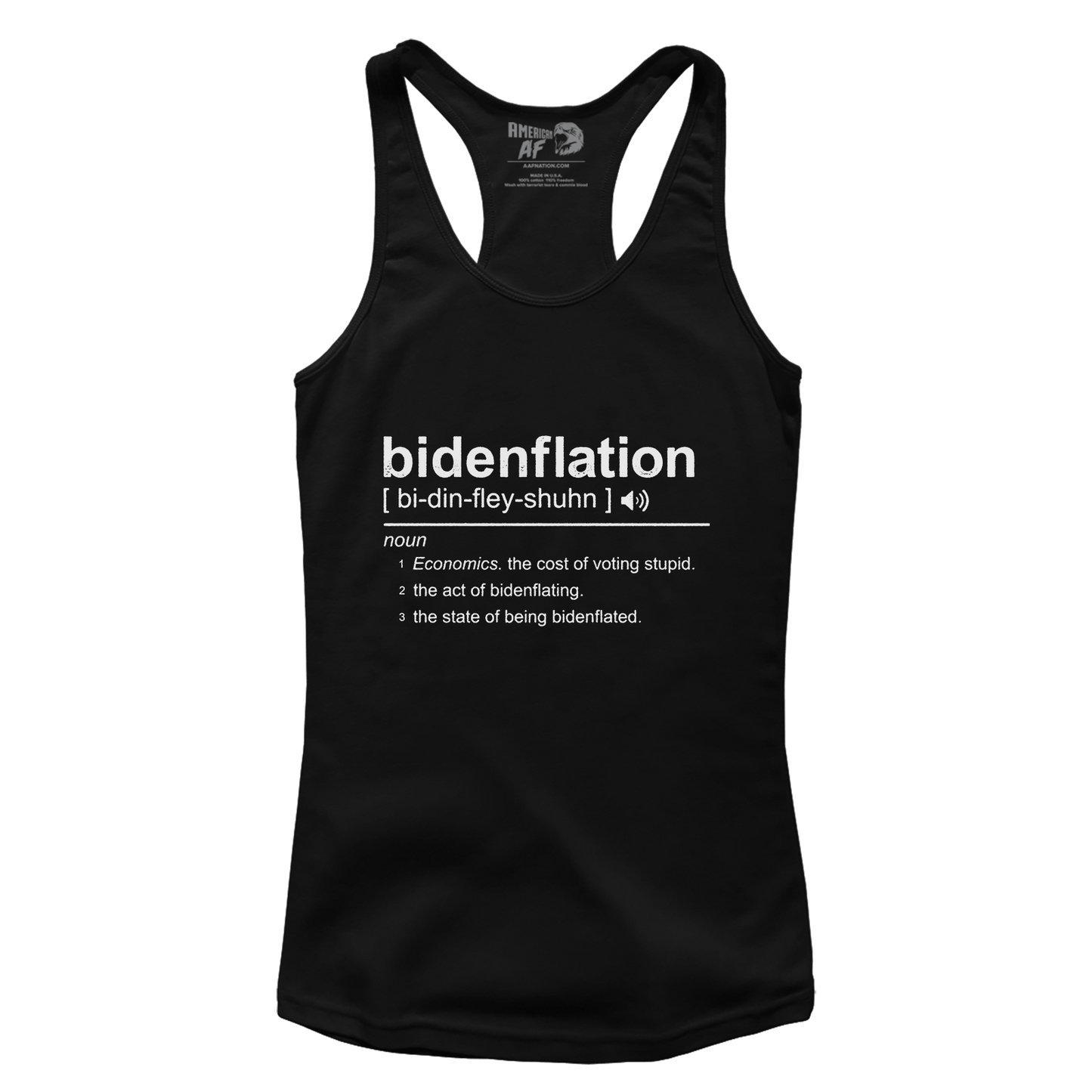 T-shirt Premium Ladies Racerback Tank / Black / XS Bidenflation (Ladies)