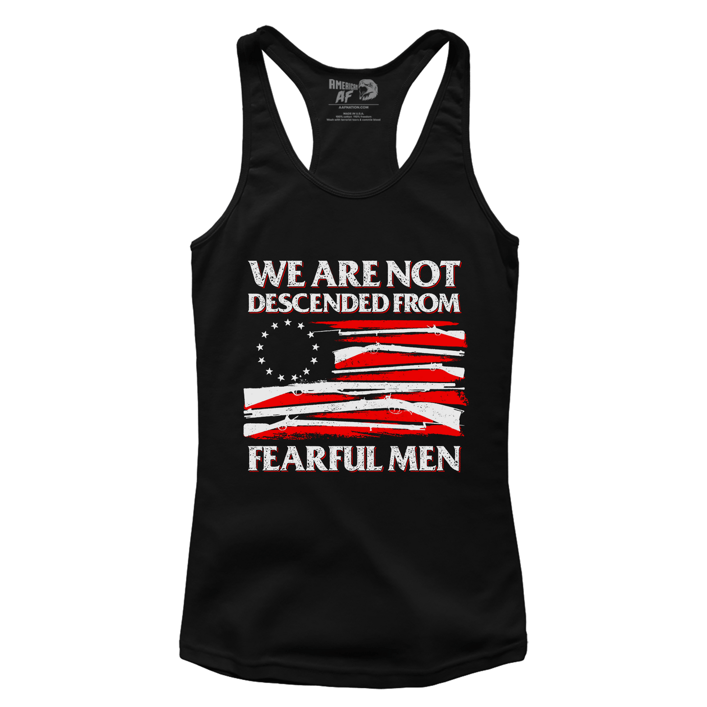T-shirt Premium Ladies Racerback Tank / Black / XS Not Descended From Fearful Men (Ladies)