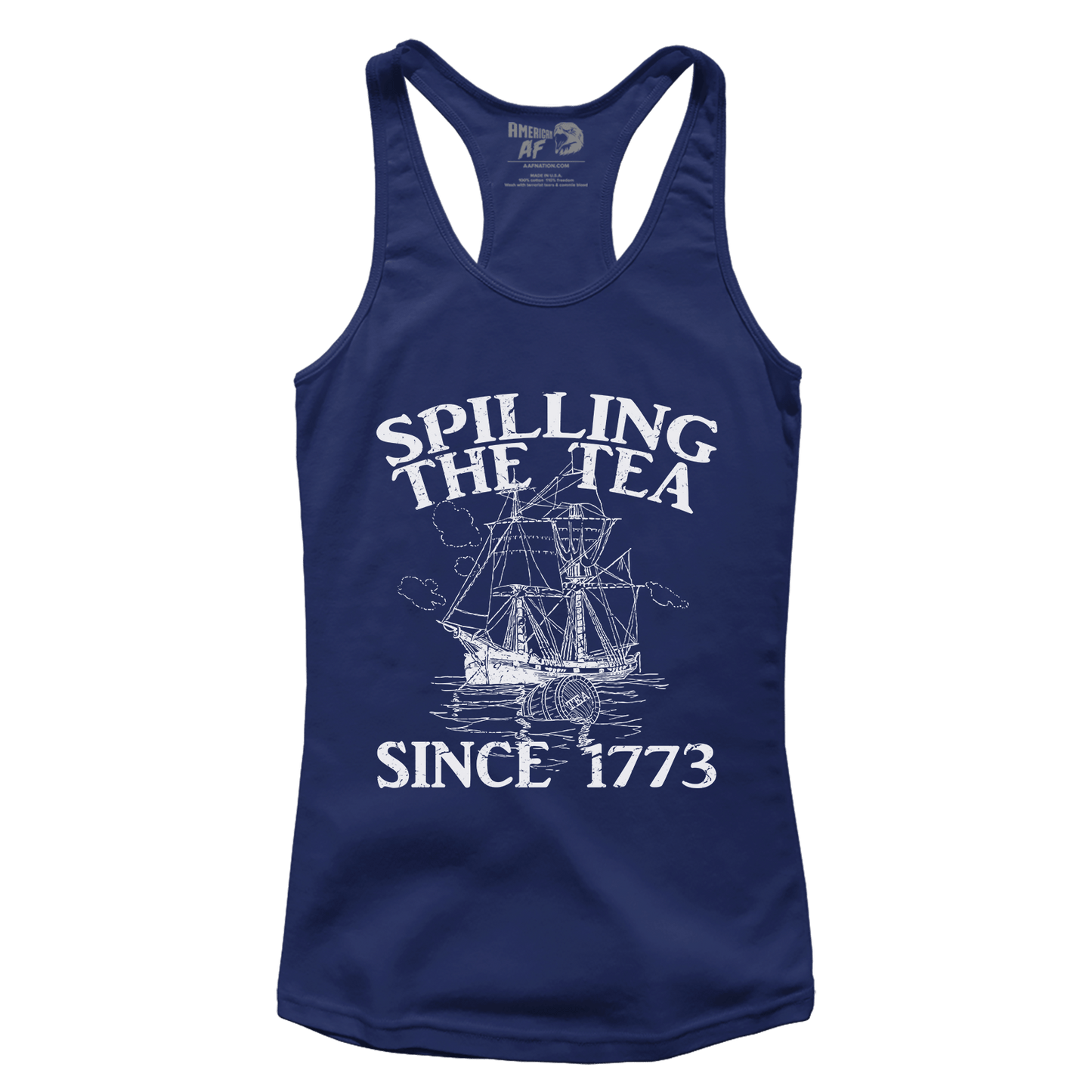 Apparel Premium Ladies Racerback Tank / Midnight Navy / XS Spilling The Tea Since 1773 (Ladies)