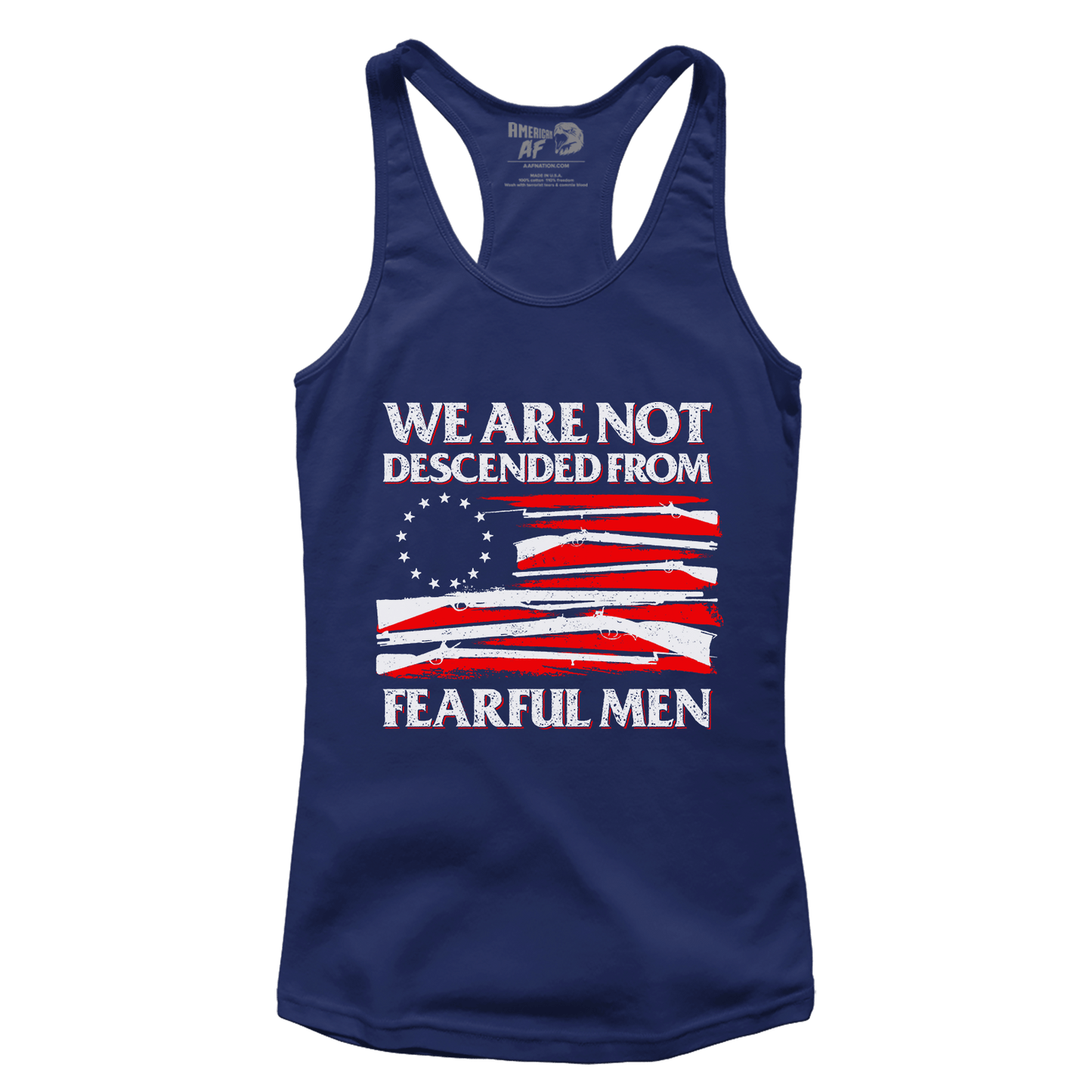 T-shirt Premium Ladies Racerback Tank / Midnight Navy / XS Not Descended From Fearful Men (Ladies)