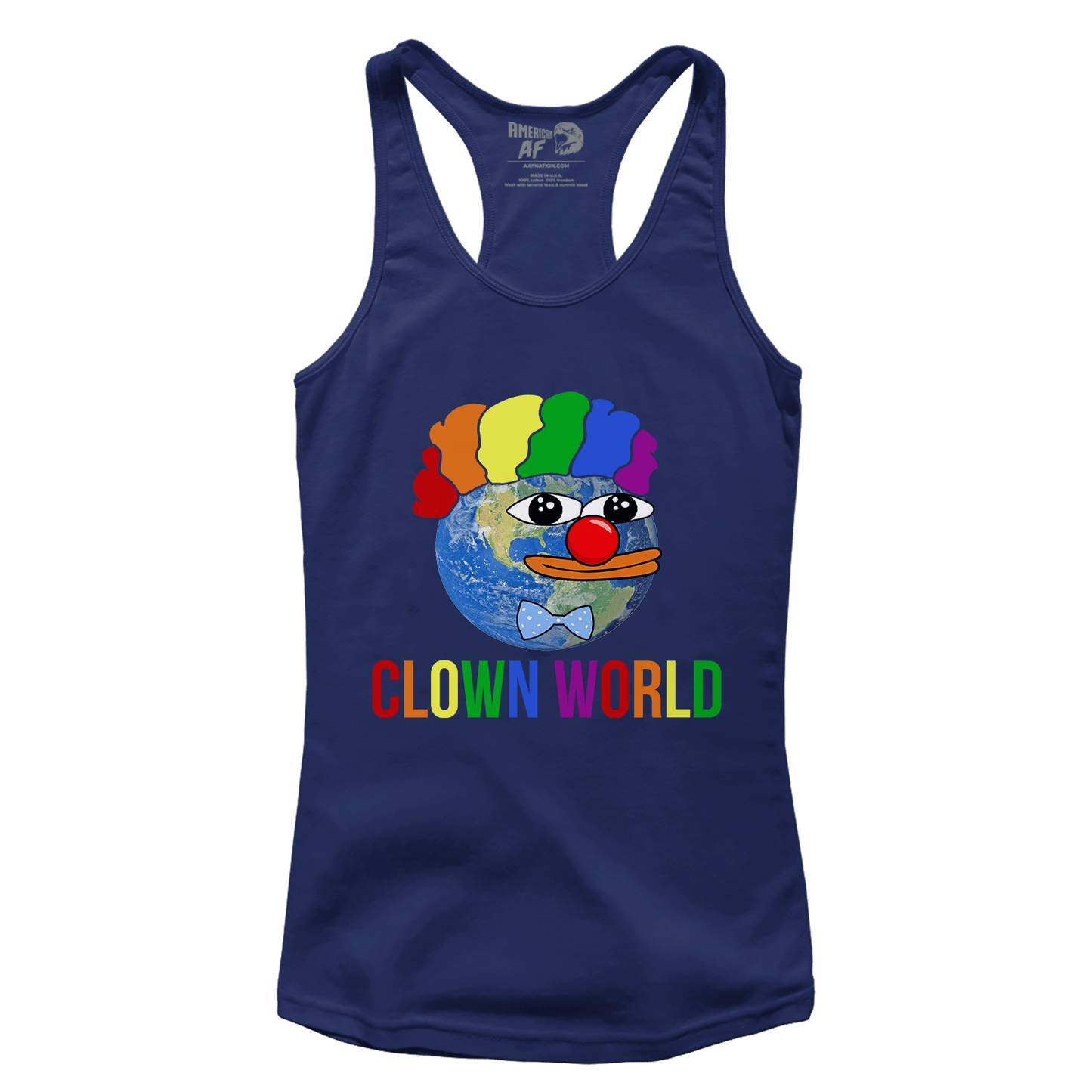 T-shirt Premium Ladies Racerback Tank / Midnight Navy / XS Clown World (Ladies)