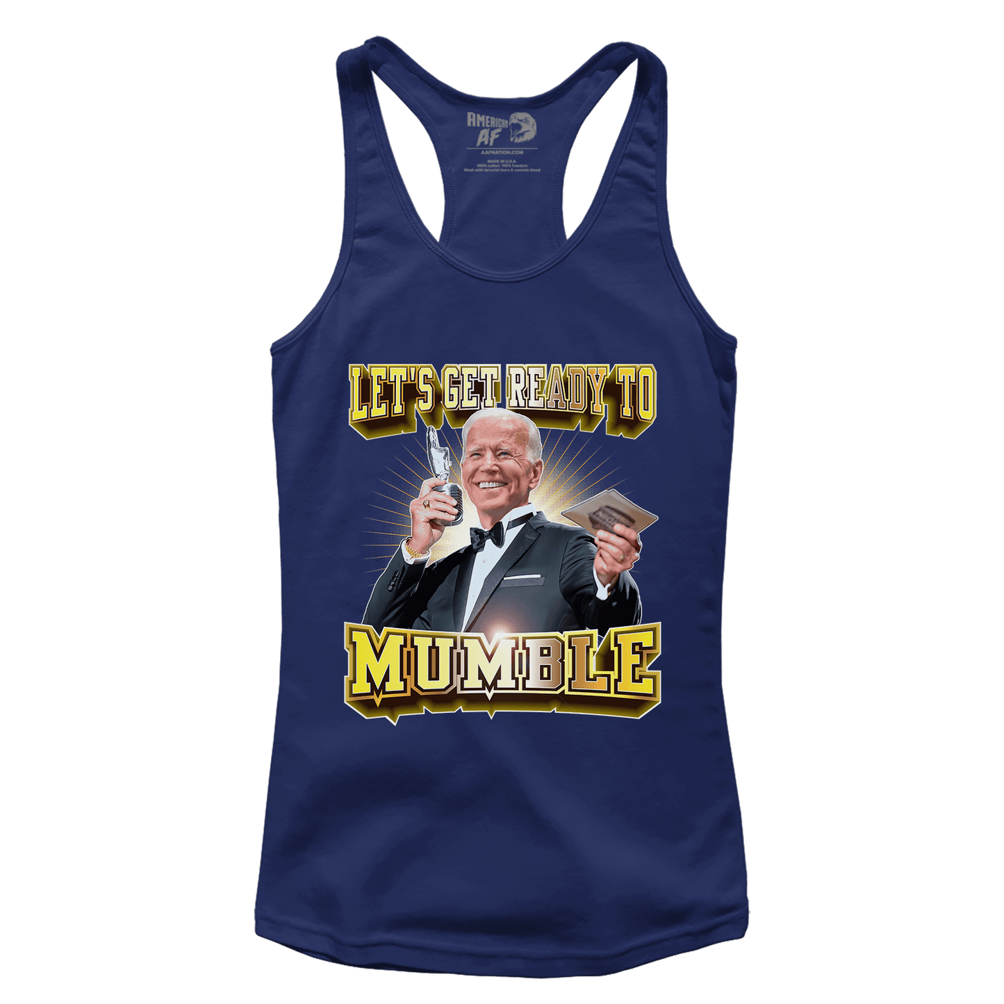 Apparel Premium Ladies Racerback Tank / Midnight Navy / XS Let's Get Ready To Mumble (Ladies)