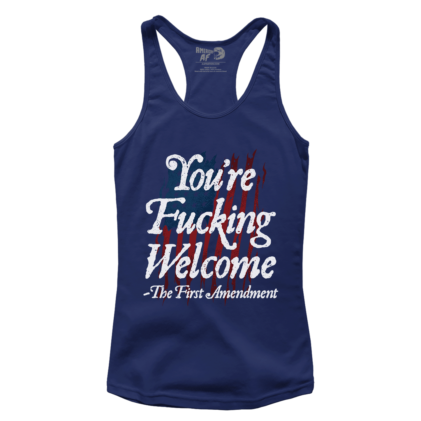 T-shirt Premium Ladies Racerback Tank / Midnight Navy / XS You're Fucking Welcome (Ladies)