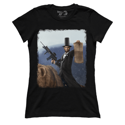 Apparel Premium Ladies Tee / Black / XS Abe Lincoln: The Emancipator Zoom (Ladies)