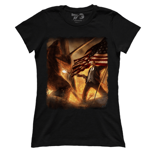 Apparel Premium Ladies Tee / Black / XS Teddy Roosevelt VS Bigfoot (Ladies)